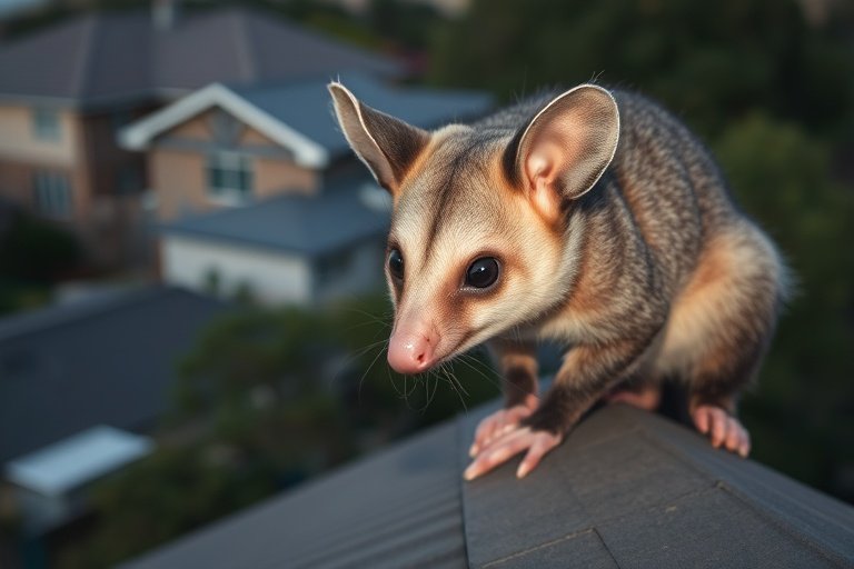 Possum in Hawthorn East residential area